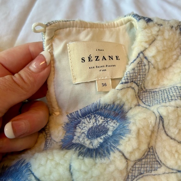 SEZANE - Harlem Sweatshirt/Sweater. Size 4. NWOT. Perfect condition. 100% lined. - Picture 5 of 10